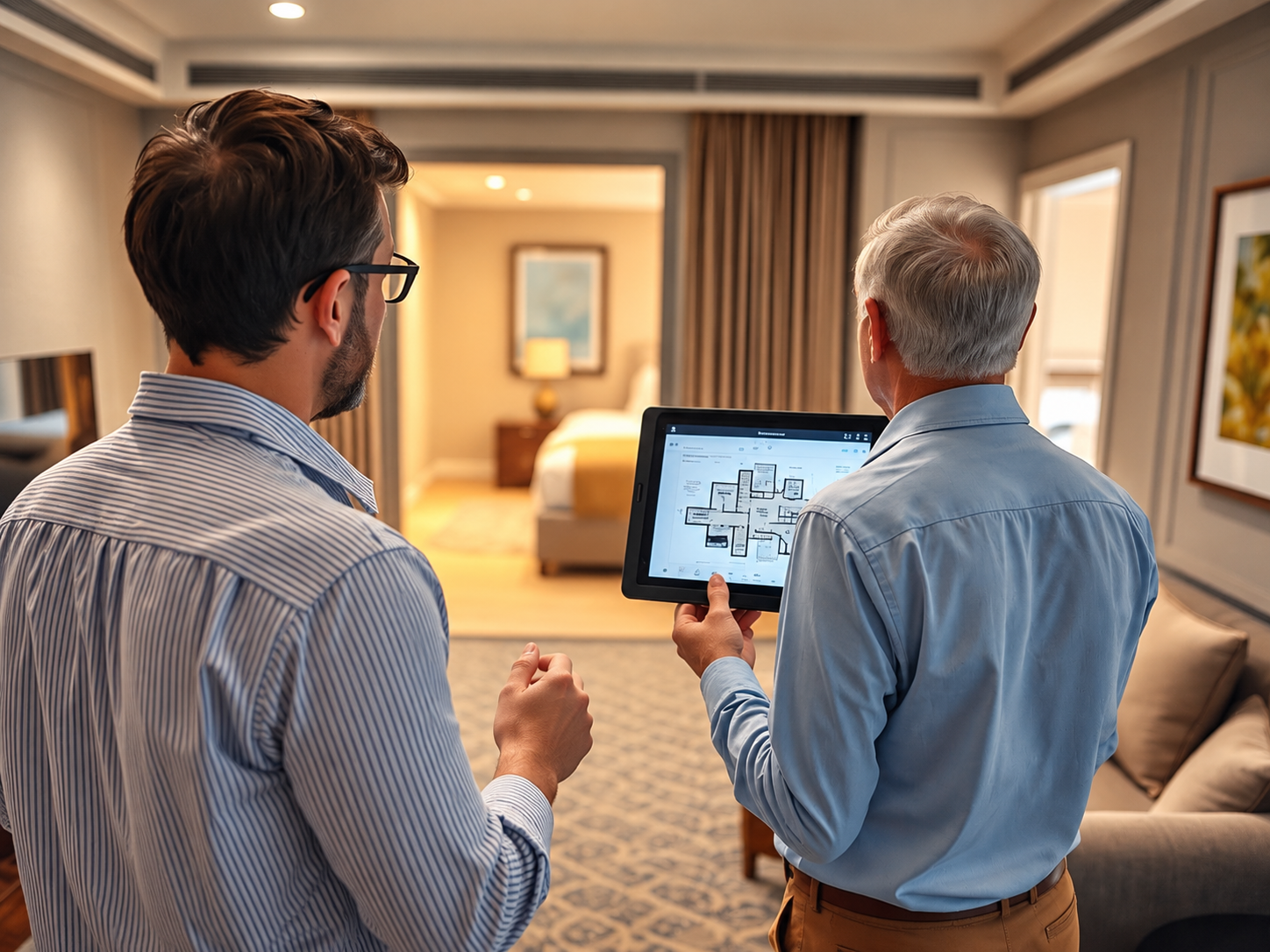 Consulting Over a Hotel Floor Plan